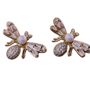 Arete Libelula con Perla