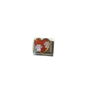 Charm Corazon con Huellas
