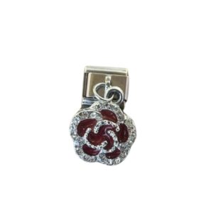 Charm Flor Roja Colgante