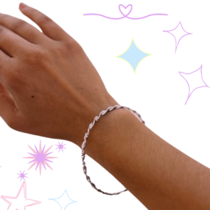 Pulsera Clasica Torcida Plateada